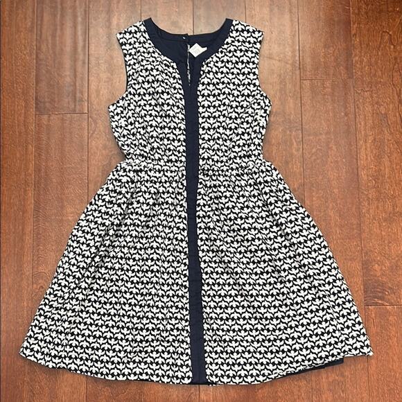 Crewcuts Girl’s Bird Print Navy and White Kids Dress, 100% Cotton, Size 14 - Picture 10 of 11